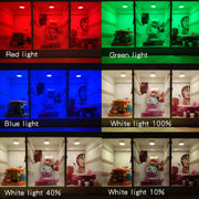 Ambience Pat Light Bedside Eye Protection Night Light, Color: RGBW Color Light Battery(6pcs With 2 Remote Control)