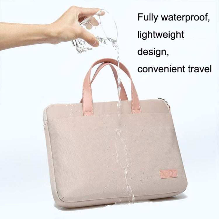 For MacBook 13.3-14 Inches MAHOO 10188 Ultra-Thin Hand Computer Bag Messenger Laptop Bag, Color: Gray+Gray PU Power Bag