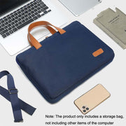 For MacBook 13.3-14 Inches MAHOO 10188 Ultra-Thin Hand Computer Bag Messenger Laptop Bag, Color: Gray+Gray PU Power Bag