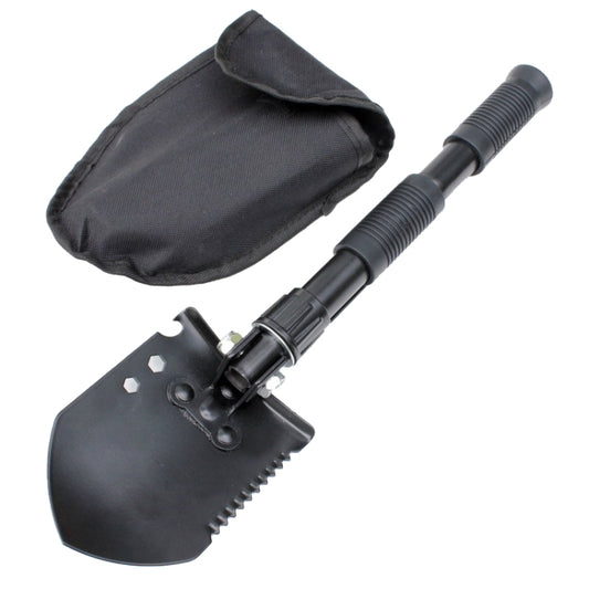 Multifunctional Thickened Double Grip Shovel Outdoor Camping Folding Shovel(Black) - free shipping - PMC Jewellery - Order now!
