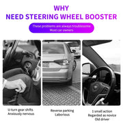 Car Steering Wheel Booster Ball Assist With Compass(A Model Black)