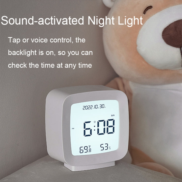 2286 Mini Multifunctional Calendar Alarm Clock Bedside Temperature and Humidity Clock(White) - Alarm Clocks by PMc TechLife | Online Shopping South Africa | PMc TechLife | Buy Now Pay Later Mobicred