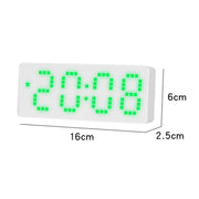8017 LED Screen Voice Control Digital Alarm Clock Desktop Multifunctional Temperature Clock(Ice Blue)