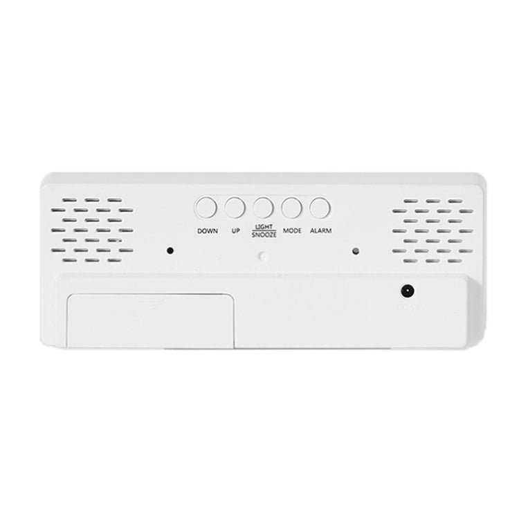 8017 LED Screen Voice Control Digital Alarm Clock Desktop Multifunctional Temperature Clock(Ice Blue)