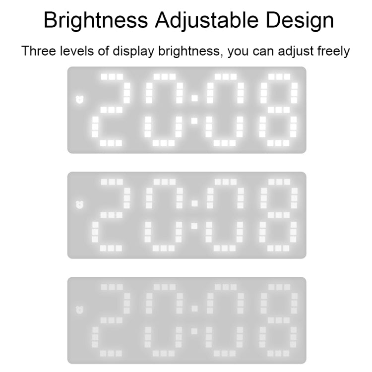 8017 LED Screen Voice Control Digital Alarm Clock Desktop Multifunctional Temperature Clock(Yellow) - Alarm Clocks by PMc TechLife | Online Shopping South Africa | PMc TechLife | Buy Now Pay Later Mobicred