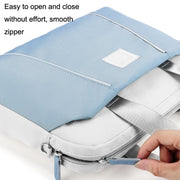 13.3-14 inch Computer Handheld Messenger Bag For Apple MacBook / Huawei / Xiaomi / Basne(Ladder hand gray+gray PU power package)