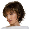 WIG-396 Ladies Fluffy Short Curved Head Set Chemical Fiber Wig(Black Brown+Gold Yellow) - free shipping - PMC TechLife - Order now!