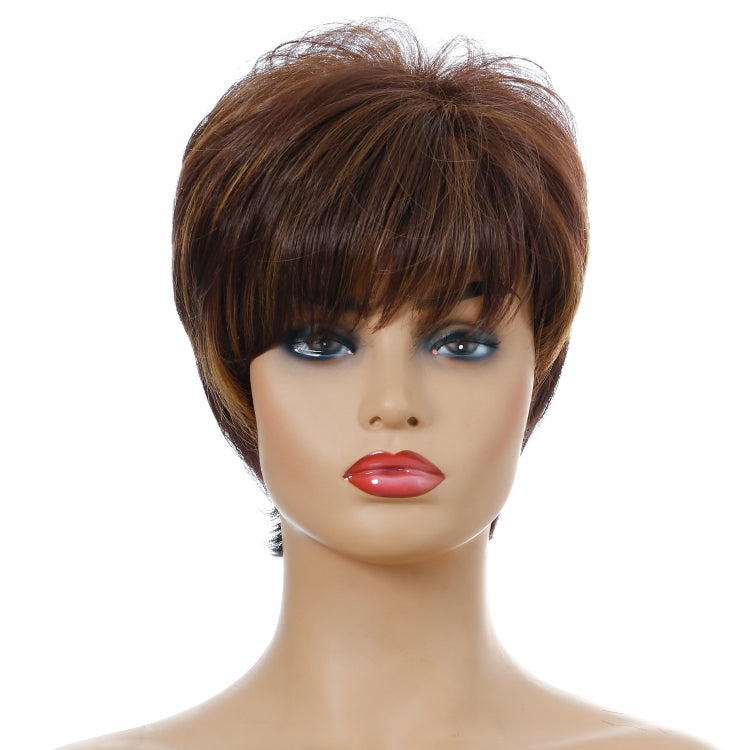 WIG-155 Ladies Short Curly Wig High Temperature Silk Chemical Fiber Headgear(Brown) - free shipping - PMC TechLife - Order now!