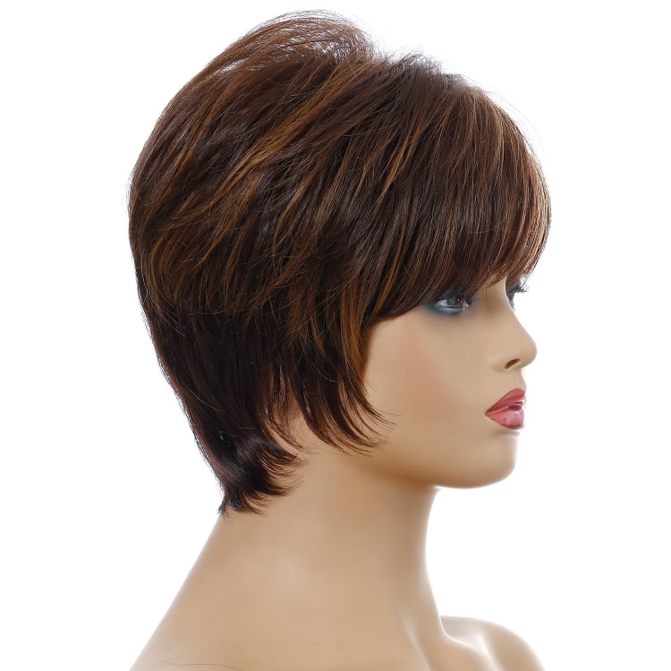 WIG-155 Ladies Short Curly Wig High Temperature Silk Chemical Fiber Headgear(Brown) - free shipping - PMC TechLife - Order now!