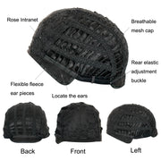 WIG-305 Female High Temperature Silk Wig Oblique Bangs Short Hair Chemical FiberHeadgear(Brown+Light Gold)