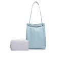 For Apple Macbook Shoulder / Handheld / Messenger Computer Bag, Size: Small(Lake blue+gray PU Power Bag) - 13.3 inch by PMC TechLife | Online Shopping South Africa | PMC TechLife | Buy Now Pay Later Mobicred
