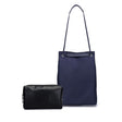 For Apple Macbook Shoulder / Handheld / Messenger Computer Bag, Size: Medium(Navy+Black PU Power Bag) - 13.3 inch by PMC TechLife | Online Shopping South Africa | PMC TechLife | Buy Now Pay Later Mobicred