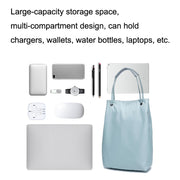 For Apple Macbook Shoulder / Handheld / Messenger Computer Bag, Size: Medium(Navy+Black Mouse Pad)