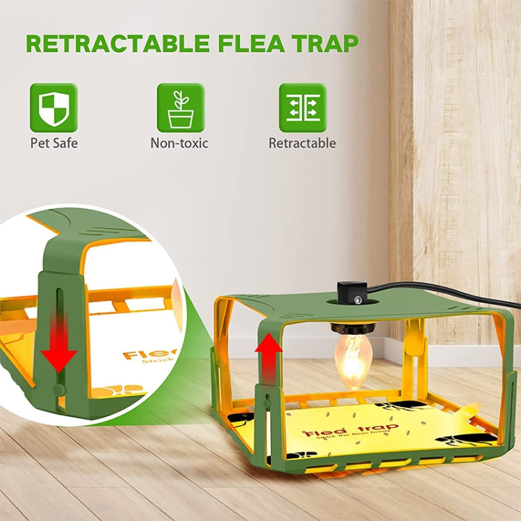 1pcs SK121 Square Fly Trap Flea Trap Pet Household Flea Light Catcher(EU Plug)