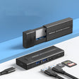 M.2 NVME SATA SSD Enclosure Adapter With 4 In 1 Hub USB 3.2 Gen 2 10Gbps HDD Adapter Support SD/TF Cardread(Black) - HDD Enclosure by PMC TechLife | Online Shopping South Africa | PMC TechLife | Buy Now Pay Later Mobicred