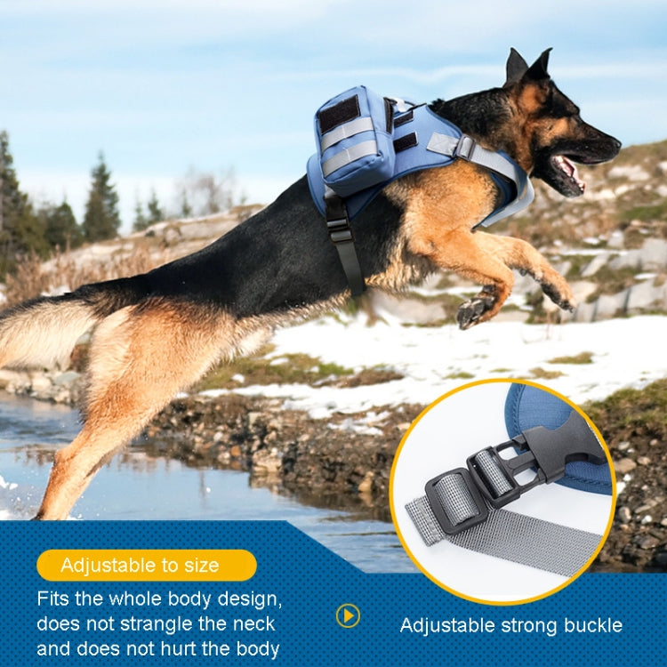 Dog Explosion-proof Chest Strap With Detachable Combination Backpack, Size: S(Grey)