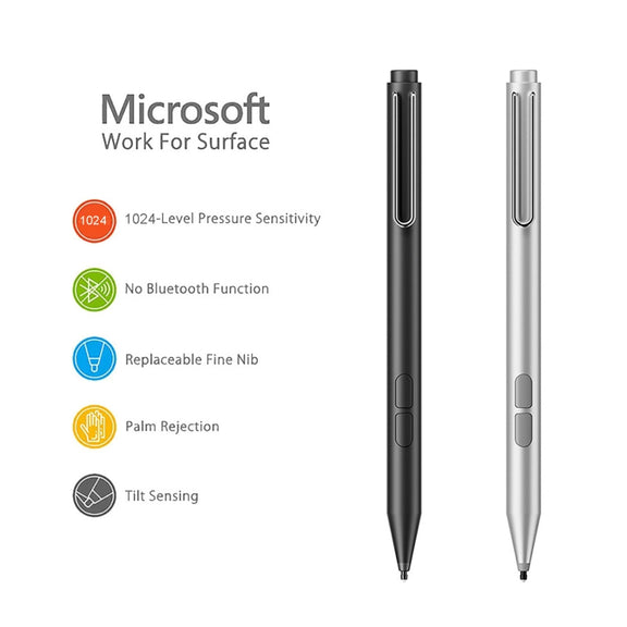 F94S For Microsoft Surface Series Stylus Pen 1024 Pressure Level Electronic Pen(Silver)