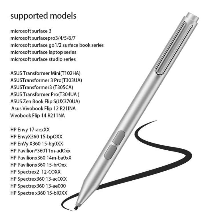 F94S For Microsoft Surface Series Stylus Pen 1024 Pressure Level Electronic Pen(Silver) - Pencil Accessories by PMC Jewellery | Online Shopping South Africa | PMC Jewellery | Buy Now Pay Later Mobicred