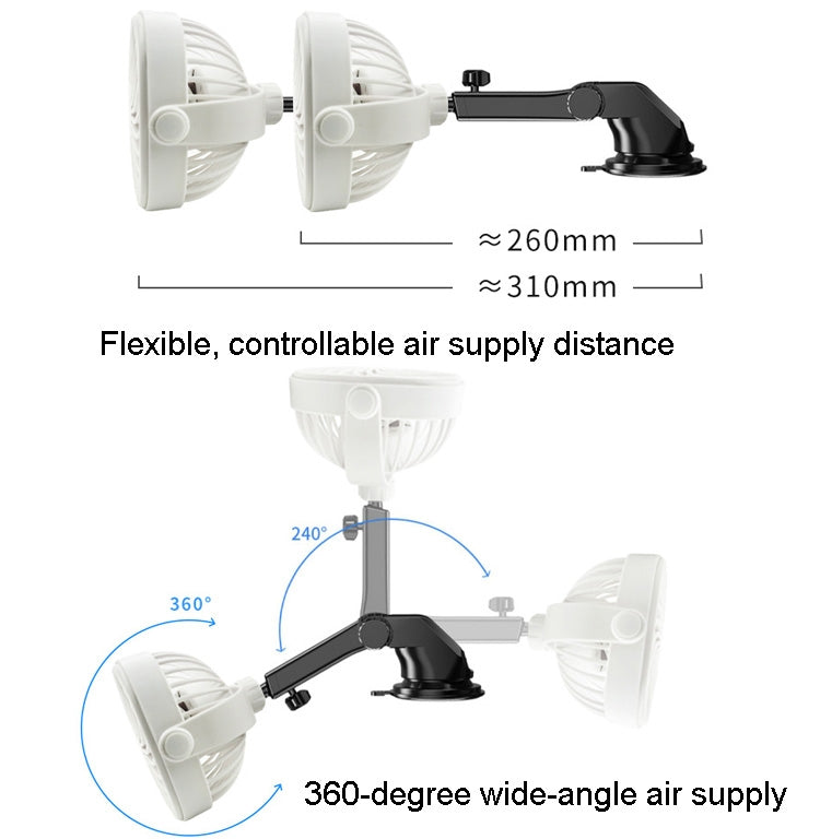 Car Suction Cup Fan Desktop Dormitory Office Kitchen Fan(Black) - Heating & Fans by PMC TechLife | Online Shopping South Africa | PMC TechLife | Buy Now Pay Later Mobicred