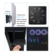 10pcs 12x36cm With Magnetic Suction PVC Cooling Fan Dust Net Desktop Computer Industrial Fan Filter Cover