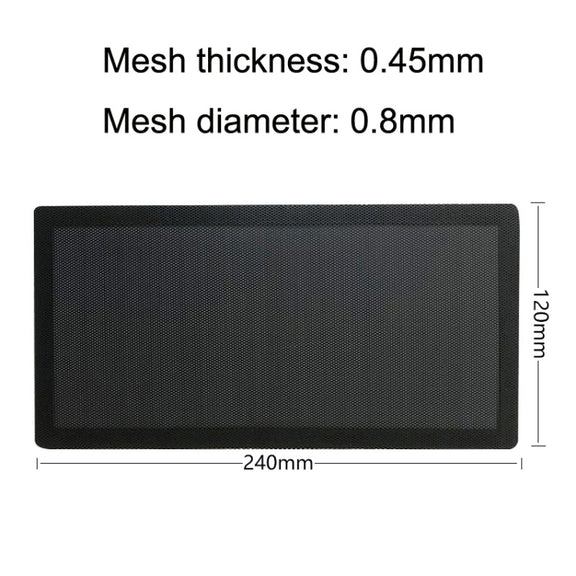 10pcs 12x24cm With Magnetic Suction PVC Cooling Fan Dust Net Desktop Computer Industrial Fan Filter Cover