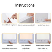 JSK-30 LED Timing Intelligent Dimming SAD Therapy Lamp, Specification: With Power Line