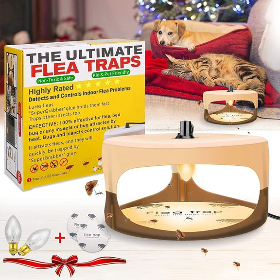 2pcs SK111 Pet Household Flea Lamp Flea Sticky Trapper Flea Capture Device(EU Plug)