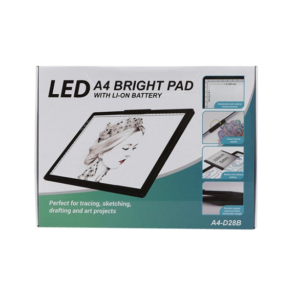 A4-D28B Rechargeable Copy Desk Drawing Board, Specification: With Charging Line+AU Plug Adapter