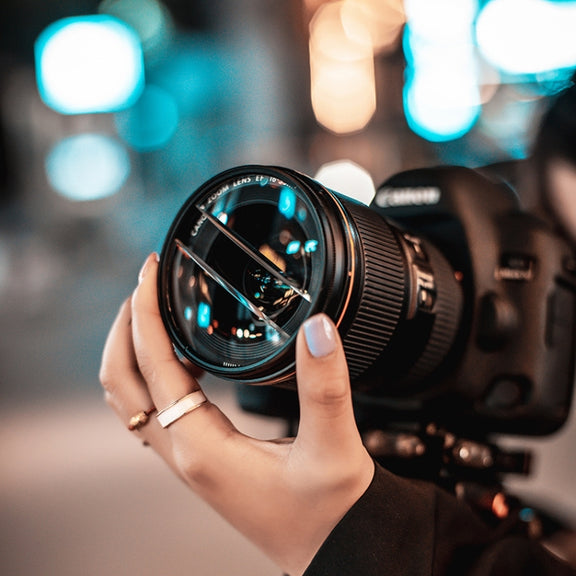 62mm Photography Foreground Blur Filter Double Half Moon SLR Accessories
