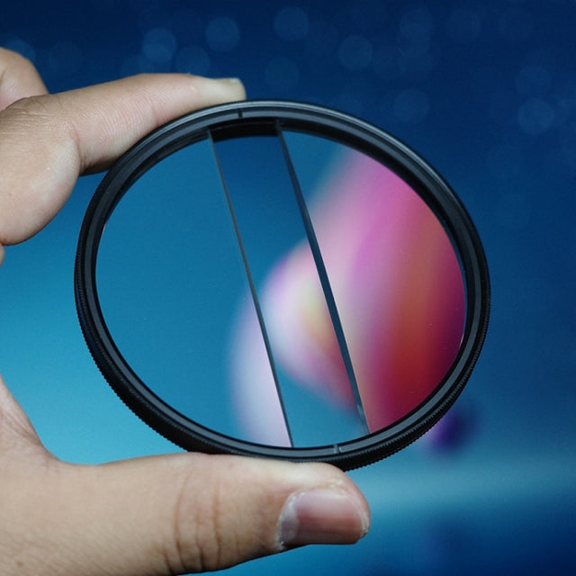 62mm Photography Foreground Blur Filter Double Half Moon SLR Accessories