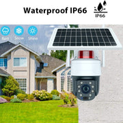RH-Q10 Graffiti 5MP Wifi Wireless Solar Camera 30X Optical Zoom Auto Tracking Patrol IP66 Water-resistant