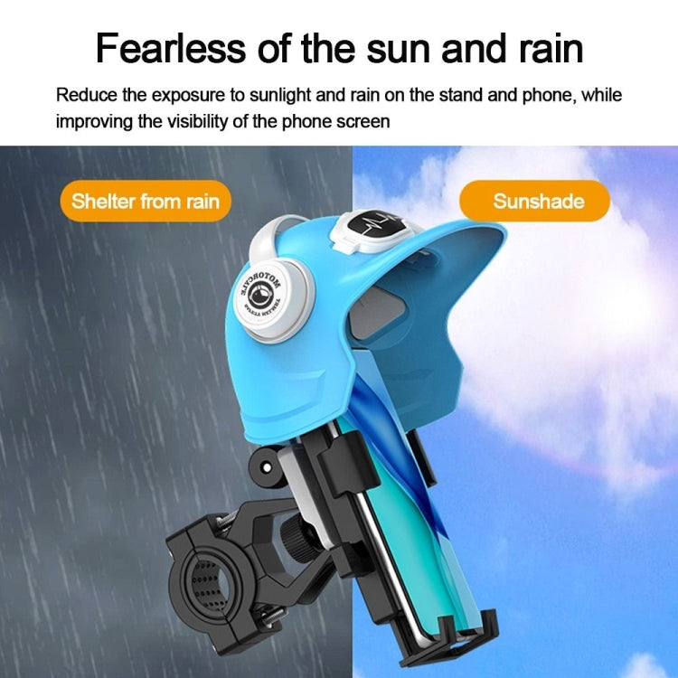 Small Helmet Sunscreen Phone Stand Bracket Motorcycle Mobile Phone Holder,Spec: Rearview Mirror Blue - Holder by PMC TechLife | Online Shopping South Africa | PMC TechLife | Buy Now Pay Later Mobicred