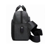 SLR Camera Bag Men Crossbody  Photography Bag Water-resistant Carrying Case with USB Charging Port, Size: Large