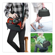 SLR Camera Bag Men Crossbody  Photography Bag Water-resistant Carrying Case with USB Charging Port, Size: Small