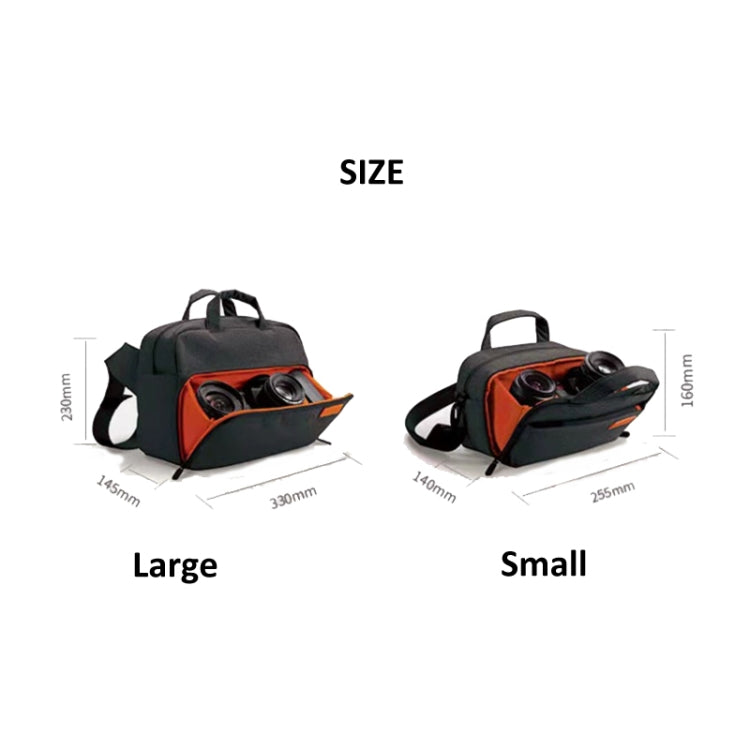 SLR Camera Bag Men Crossbody  Photography Bag Water-resistant Carrying Case with USB Charging Port, Size: Small