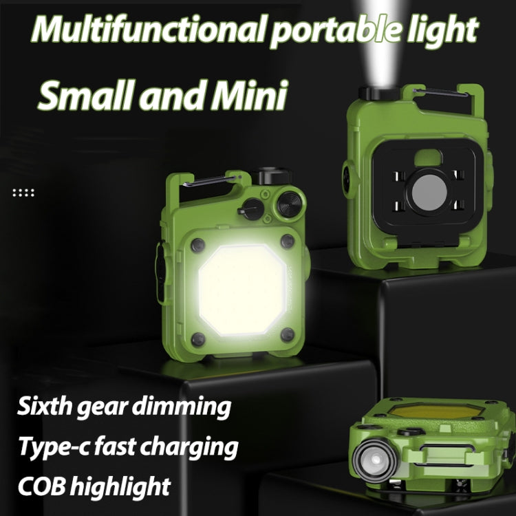 Mini Keychain COB Flashlight USB Rechargeable Magnetic Work Light For Outdoor Camping(Red) - Mini Flashlight by PMC Jewellery | Online Shopping South Africa | PMC Jewellery | Buy Now Pay Later Mobicred