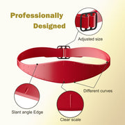 GO042 Adjustable Haircut Trimmer Ruler Neck Hair Trimmer Strap Shaving Styling Template(Red)