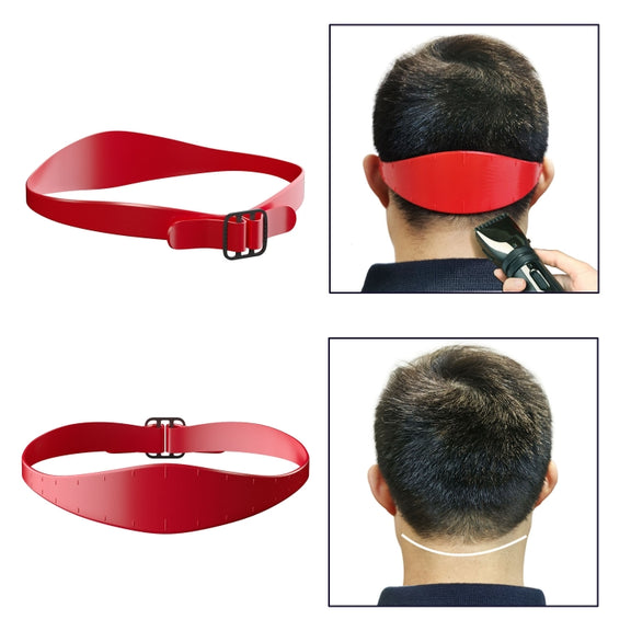 GO042 Adjustable Haircut Trimmer Ruler Neck Hair Trimmer Strap Shaving Styling Template(Blue)