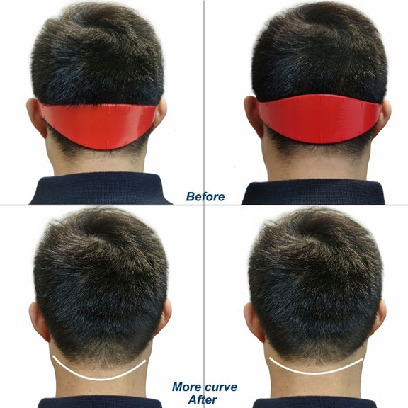 GO042 Adjustable Haircut Trimmer Ruler Neck Hair Trimmer Strap Shaving Styling Template(Blue)