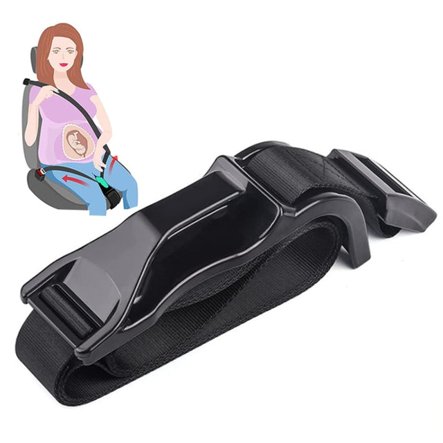 Pregnant Car Seat Belt Anti Stranglehold Belly Protection Fetal Regulator(Black)