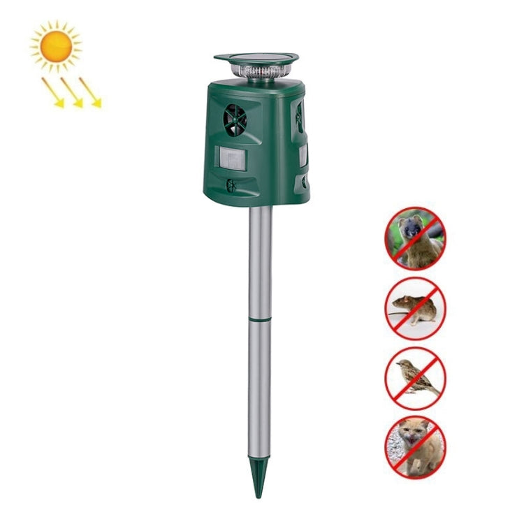 SK698 Solar Powered Animal Repeller 360 Degree Strobe Light Bird Repeller Ultrasonic Rat Repeller(Green) - Outdoor Insect Repellent by PMC TechLife | Online Shopping South Africa | PMC TechLife | Buy Now Pay Later Mobicred