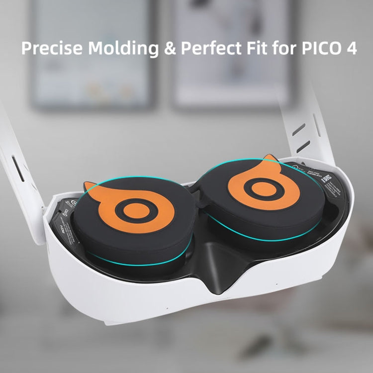 For PICO 4 Hifylux PC-ZF23 Owl Lens Protector Dust Scratch VR Glasses Silicone Case(Orange) - VR Accessories by PMC TechLife | Online Shopping South Africa | PMC TechLife | Buy Now Pay Later Mobicred