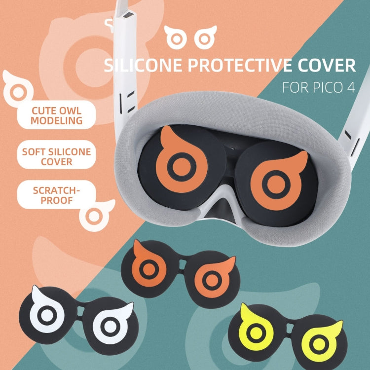 For PICO 4 Hifylux PC-ZF23 Owl Lens Protector Dust Scratch VR Glasses Silicone Case(Yellow)