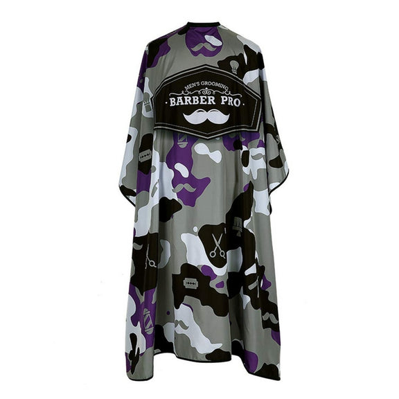 Scissor Beard Print Barber Post Barber Haircut Cape Wrap(Purple)