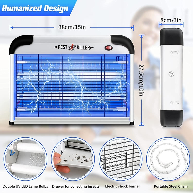 SK611 Indoor Household 20W Electric Shock Mosquito Killer Lamp High Voltage Hotel Fly Killer Lamp(UK Plug) - Repellents by PMC TechLife | Online Shopping South Africa | PMC TechLife | Buy Now Pay Later Mobicred