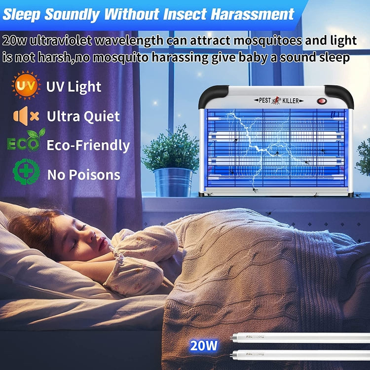 SK611 Indoor Household 20W Electric Shock Mosquito Killer Lamp High Voltage Hotel Fly Killer Lamp(EU Plug) - Repellents by PMC TechLife | Online Shopping South Africa | PMC TechLife | Buy Now Pay Later Mobicred