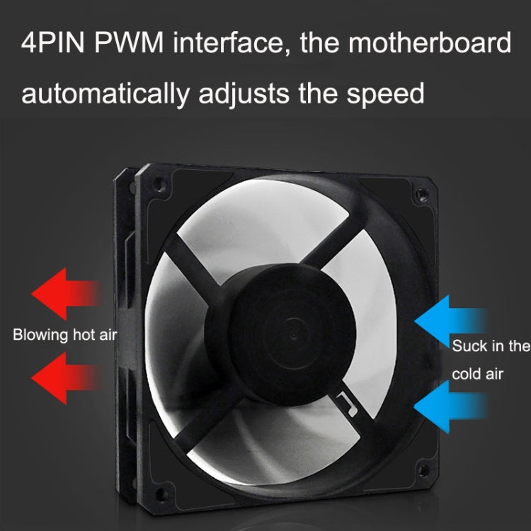 MF14025 4pin High Air Volume Low Noise High Wind Pressure FDB Magnetic Suspension Chassis Fan 2000rpm (Black)