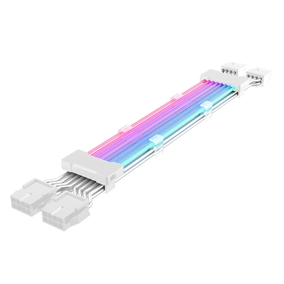 Double 8pin Graphics Card Power Supply Wire White 5V ARGB Neon Color Line
