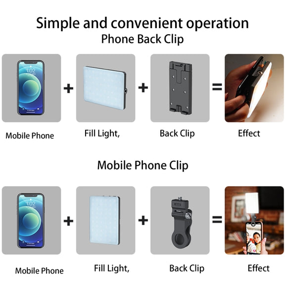 V11RGB With Screen  5W Mobile Phone Fill Light Live Broadcast Pocket Light