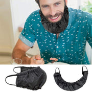Men Beard Cover Oil and Stain Resistant Beard Pouch(Black)